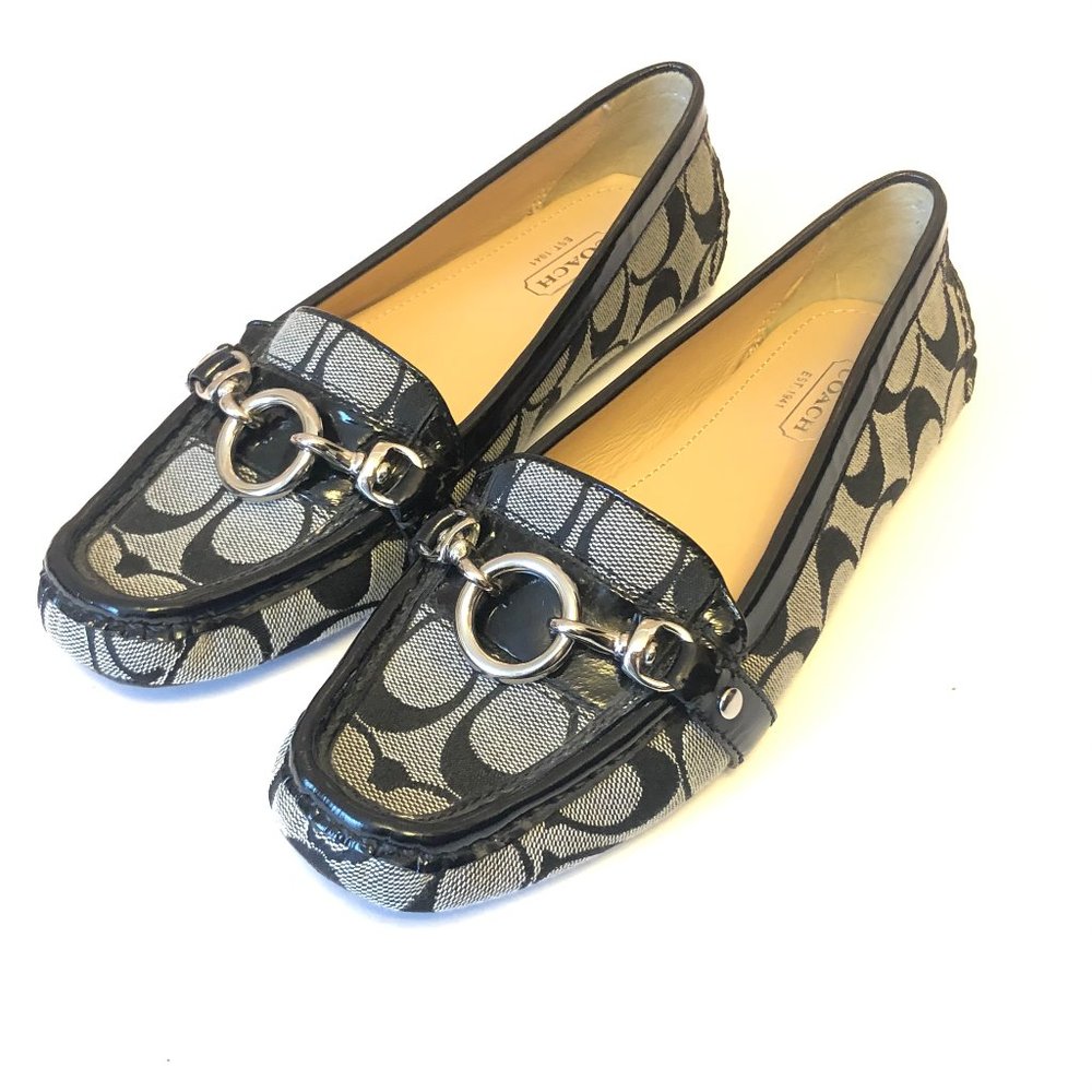 Final price Coach Women's Black/Silver Flats 6.5B